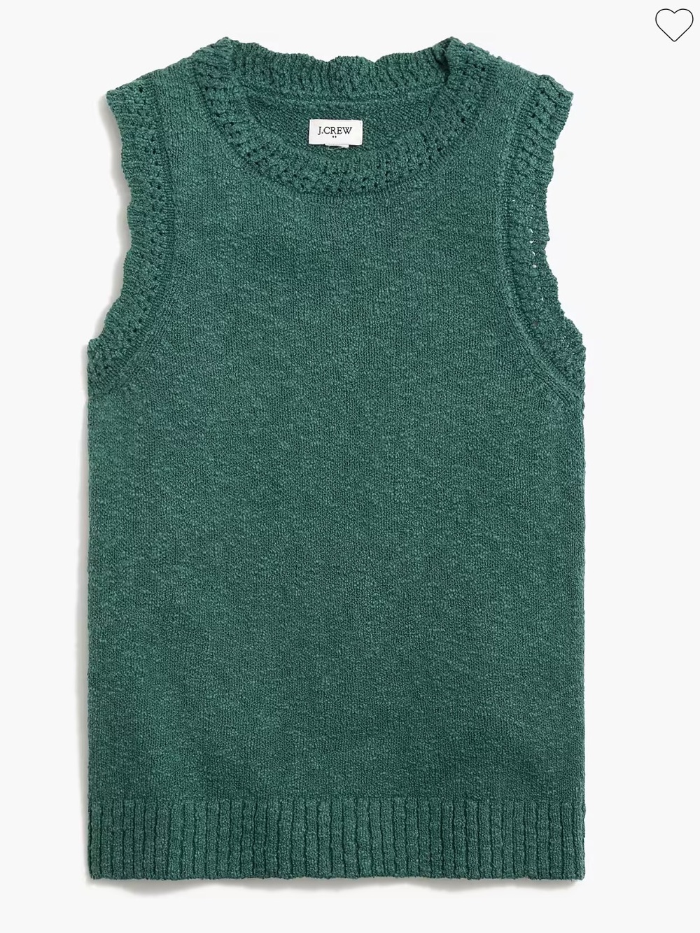 J. Crew Teal Knit Sleeveless Sweater Top
